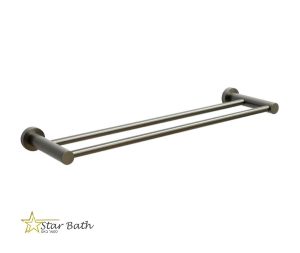 מוט כפול למגבת 45, 60, 80 ס״מ לאמבטיה LEO גרפיט