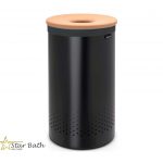 סל כביסה 60 ליטר, שחור מכסה שעם