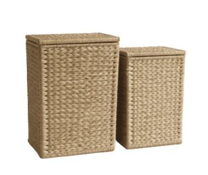 סט 2 סלי כביסה עשוי קש מיקינטון טבעי