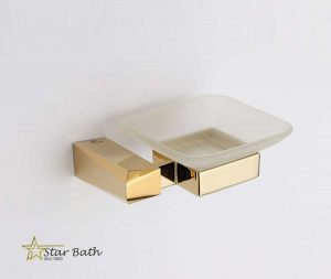 סבוניה לסבון מוצק תלויה מסדרת STONE זהב