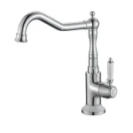 ברז פרח ענתיק גבוהה עם פיה מסתובבת דגם לביא גוון כרום מבריק