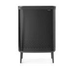 BO סל כביסה מחולק 45+45 ליטר, שחור מט