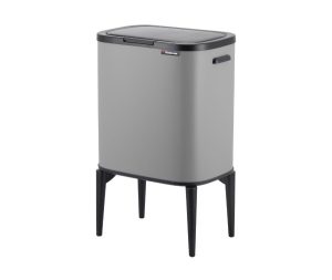 פח אשפה למטבח 33 ליטר מלבני אפור בטון