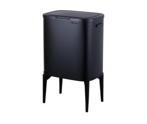 פח אשפה על רגליים מעוצבות 33 ליטר שחור