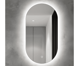 מראה אובלית עם תאורה אנטי פוג