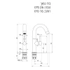 ⁦ברז אמבט נמוך פיה מסתובבת גוון רוז גולד (ריינבו)⁩ – תמונה ⁦3⁩