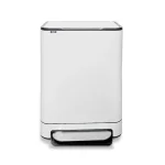 פח מרובע למטבח לבן 45 ליטר