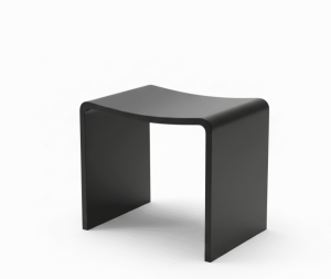 ספסל לאמבטיה קוריאן מקומר שחור