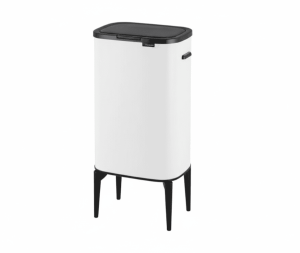 פח אשפה על רגליים מעוצבות 53 ליטר למטבח טאץ' לבן