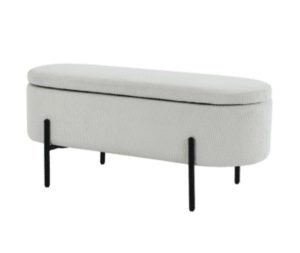 ספסל אחסון קורדרוי לבן