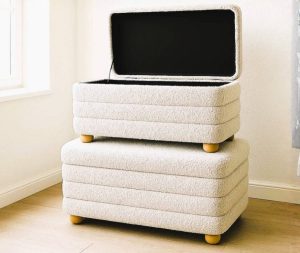 סט 2 הדומים נפתחים בוקלה שמנת