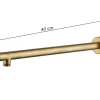 ⁦זרוע עגולה כבדה 40 ס"מ לראש טוש למקלחת רוז גולד BRASS⁩ – תמונה ⁦2⁩