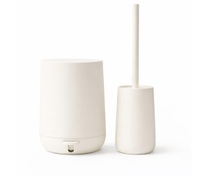 סט מונח מברשת אסלה ופח 3 ליטר בז' דגם ROCKY