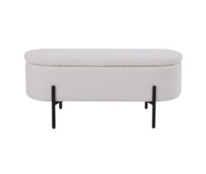 ספסל בוקלה נפתח עם רגלים לבן