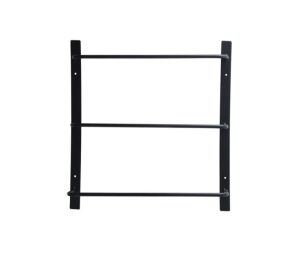 מעמד קיר למגבות מתכת בצבע שחור במידות 45X12X50