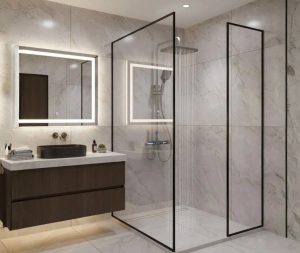 סוללה לאמבטיה  אפור גרפיט