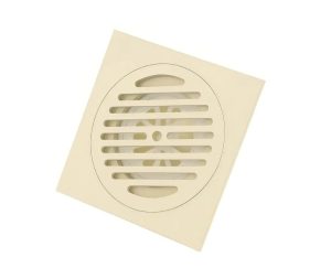 מכסה ניקוז חוסם ריח וחרקים 12X12 ס"מ בגוון שמנת