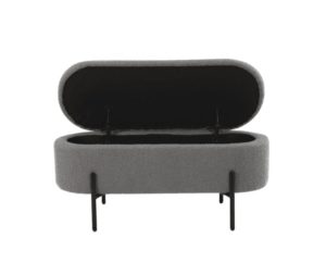 ספסל בוקלה נפתח עם רגלים אפור