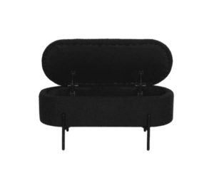 ספסל בוקלה נפתח עם רגלים שחור