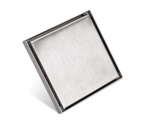 תעלה נסתרת לניקוז גודל ענק 20 ס"מ ניקל מוברש חוסם ריחות וחרקים