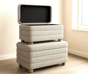 סט 2 הדומים נפתחים בוקלה אפור