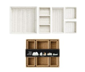 סט סלסלאות ארגונית 5 יחידות 2 צבעים לבחירה