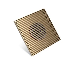 ניקוז פסים גודל ענק 20 ס"מ זהב מוברש חוסם ריחות וחרקים