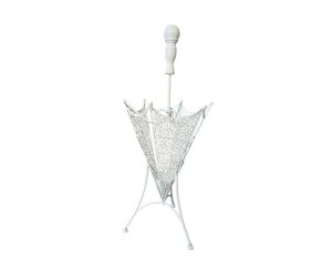 מעמד מתכת למטריות בגוון לבן 75 ס"מ