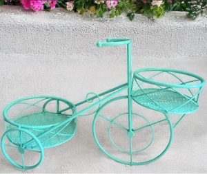 אופניים לעציצים בגוון טורקיז 60X25X37 ס"מ