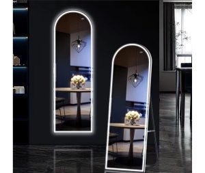 מראה קשת שחורה 160X50 ס"מ עם תאורה קדמית