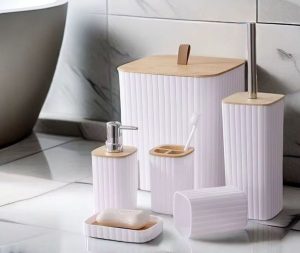 סט 6 חלקים צבע לבן