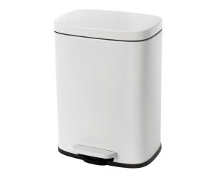 פח אשפה למטבח מלבני 20 ליטר לבן