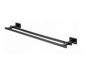 מוט כפול למגבת 60 ס״מ מסדרת AMPOLI שחור