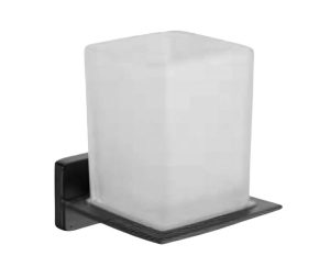 כוס למברשות שיניים ריבוע מסדרת AMPOLI שחור