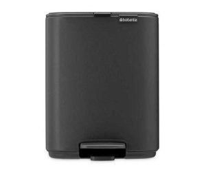 פח פדל לאמבטיה ריבוע 4 ליטר אפור מינרלי Brabantia