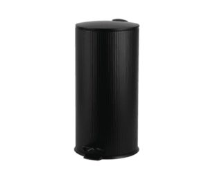 פח למטבח 30 ליטר גוון שחור עם פסים