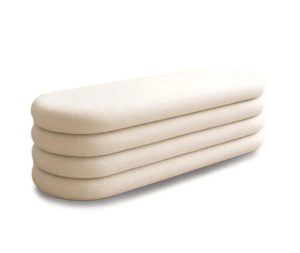 הדום אחסון אליפסה גדול גוון לבן