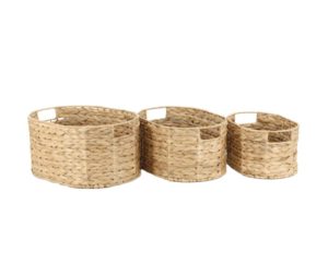 סט 3 קופסאות אחסון אליפסה