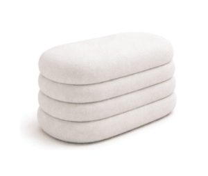 הדום אחסון אליפסה קטן גוון לבן