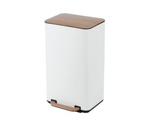 פח למטבח על רגליים 30 ליטר גוון לבן