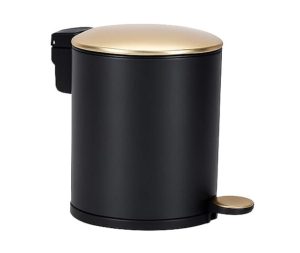 פח לאמבטיה 3 ליטר שחור וזהב